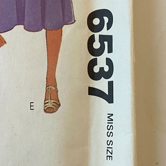 McCalls 6537 Pattern Dress Pant Top Miss 16 Petite 1979 Vintage Coquette Knit - Picture 5 of 6